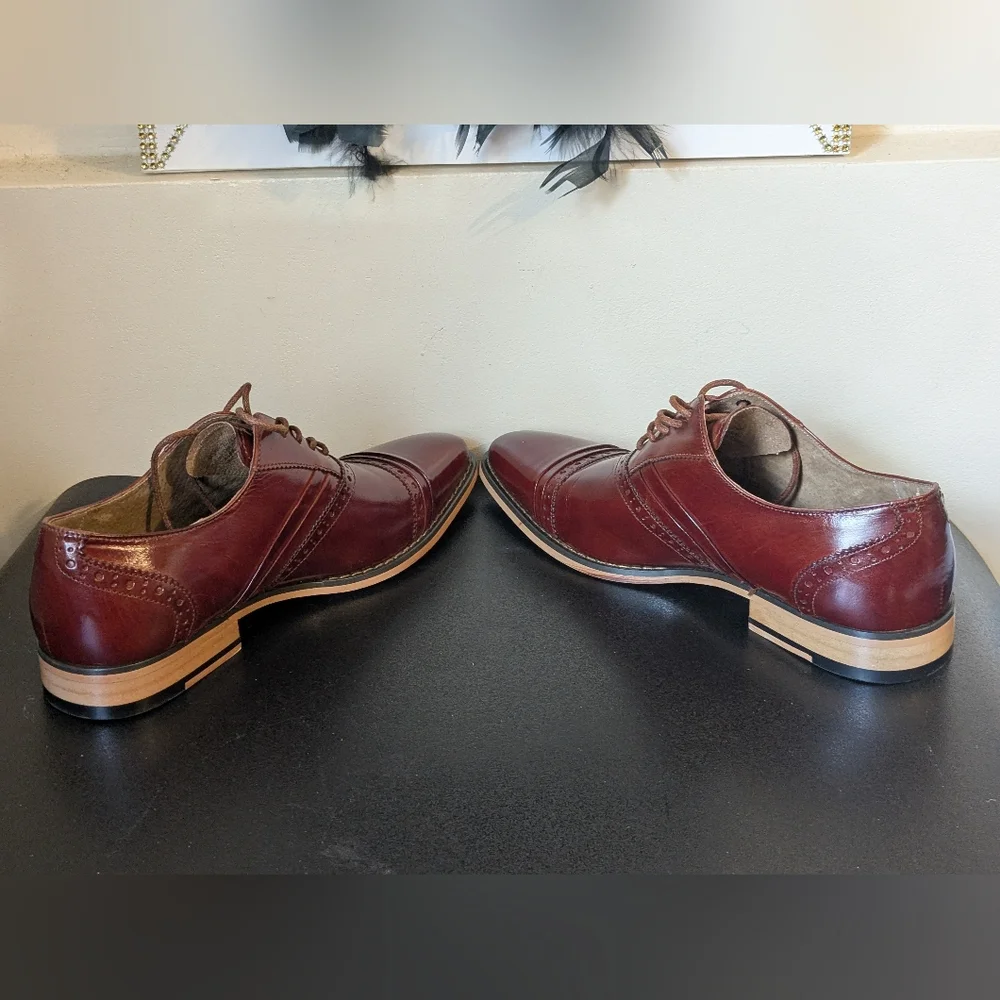 Stacy Adams NWOB Cognac Memory Foam Leather Shoes